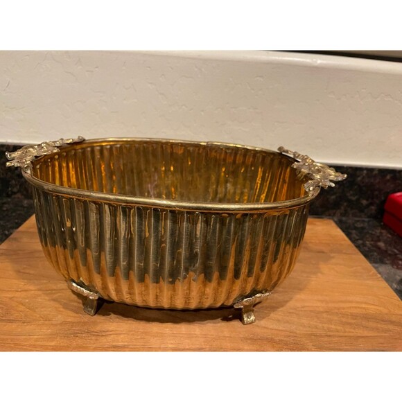 Vintage brass planter - Picture 7 of 10